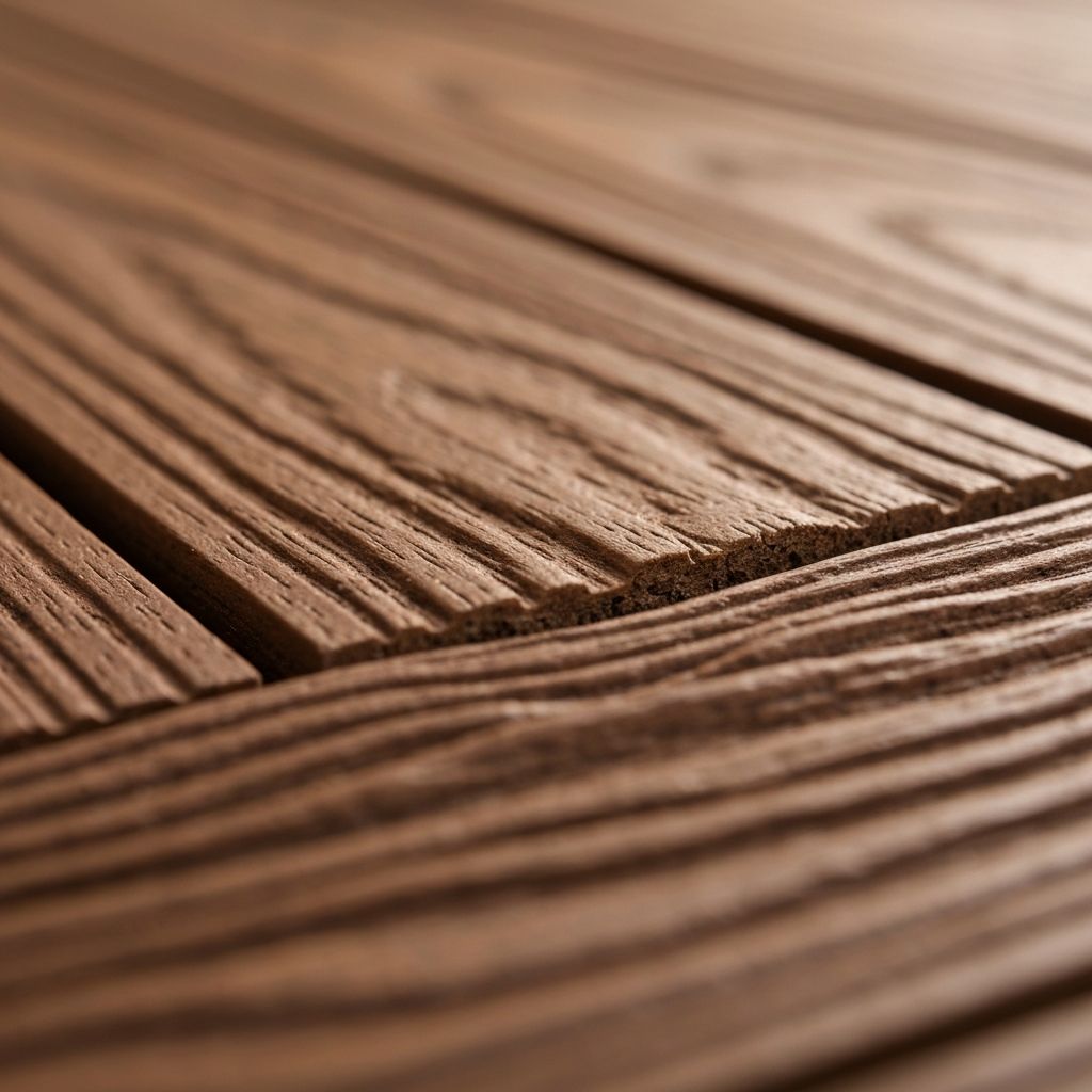 Rough bark texture decking